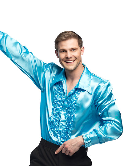 Camisa disco azul claro hombre
