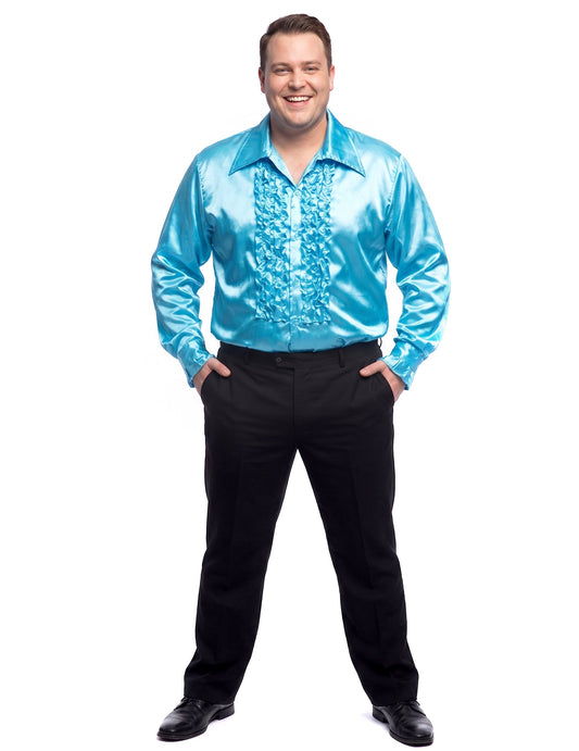 Camisa disco azul claro hombre