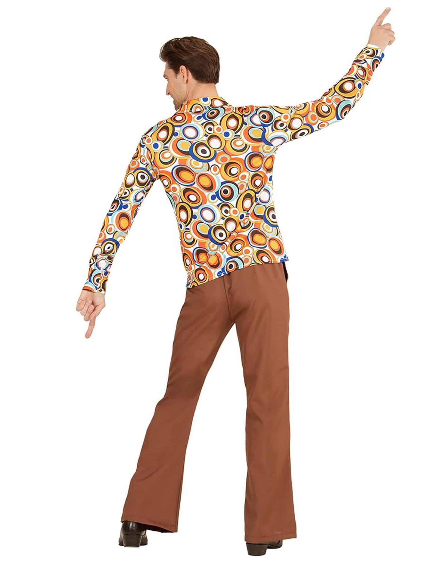 Camisa groovy burbujas años 70 hombre