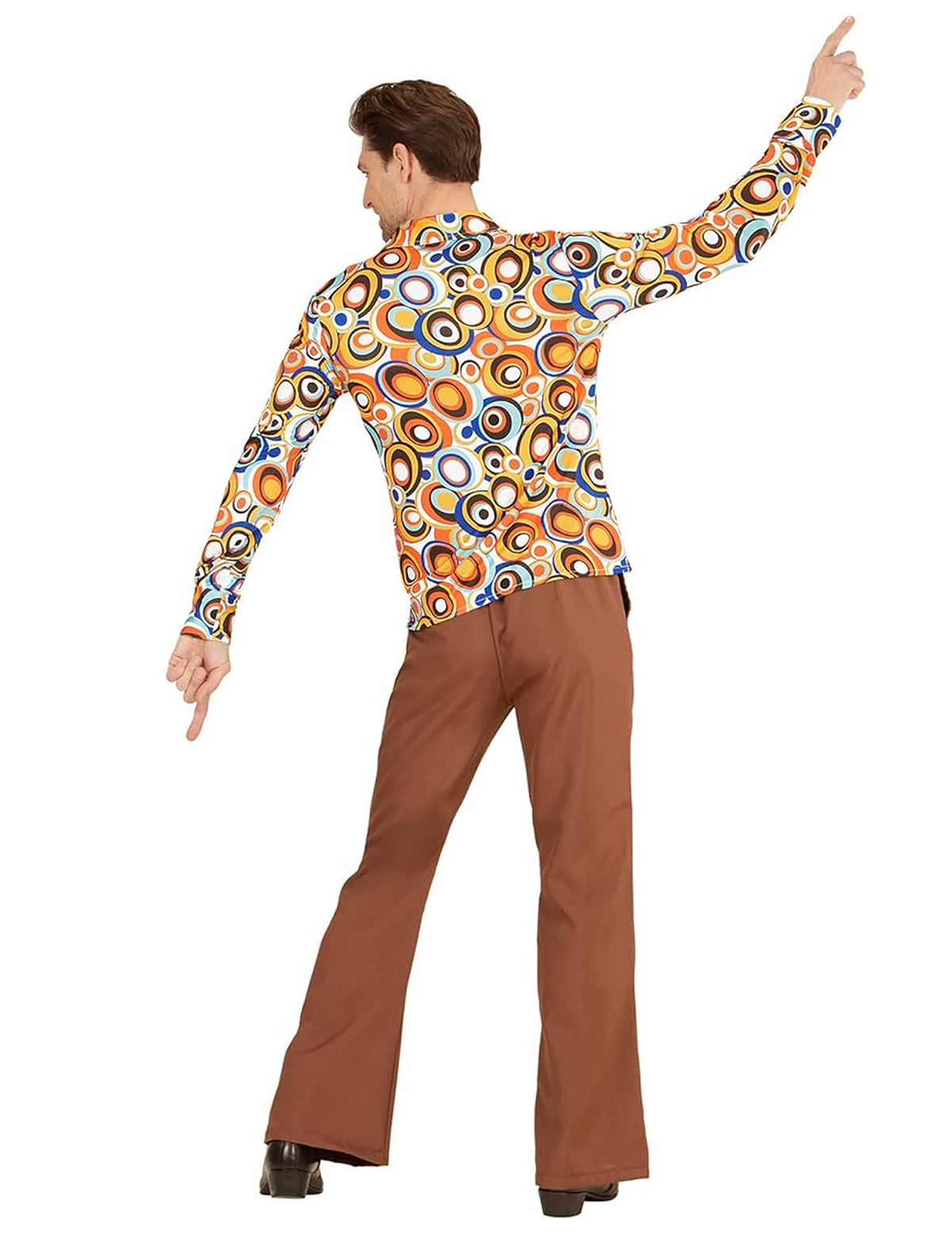 Camisa groovy burbujas años 70 hombre