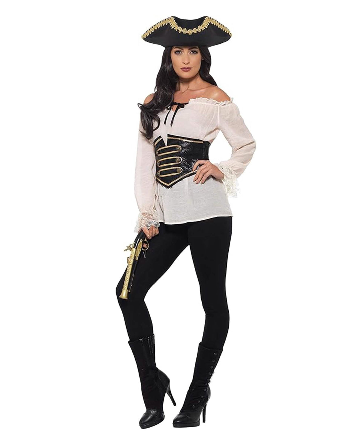 Vista general de la camisa pirata para mujer
