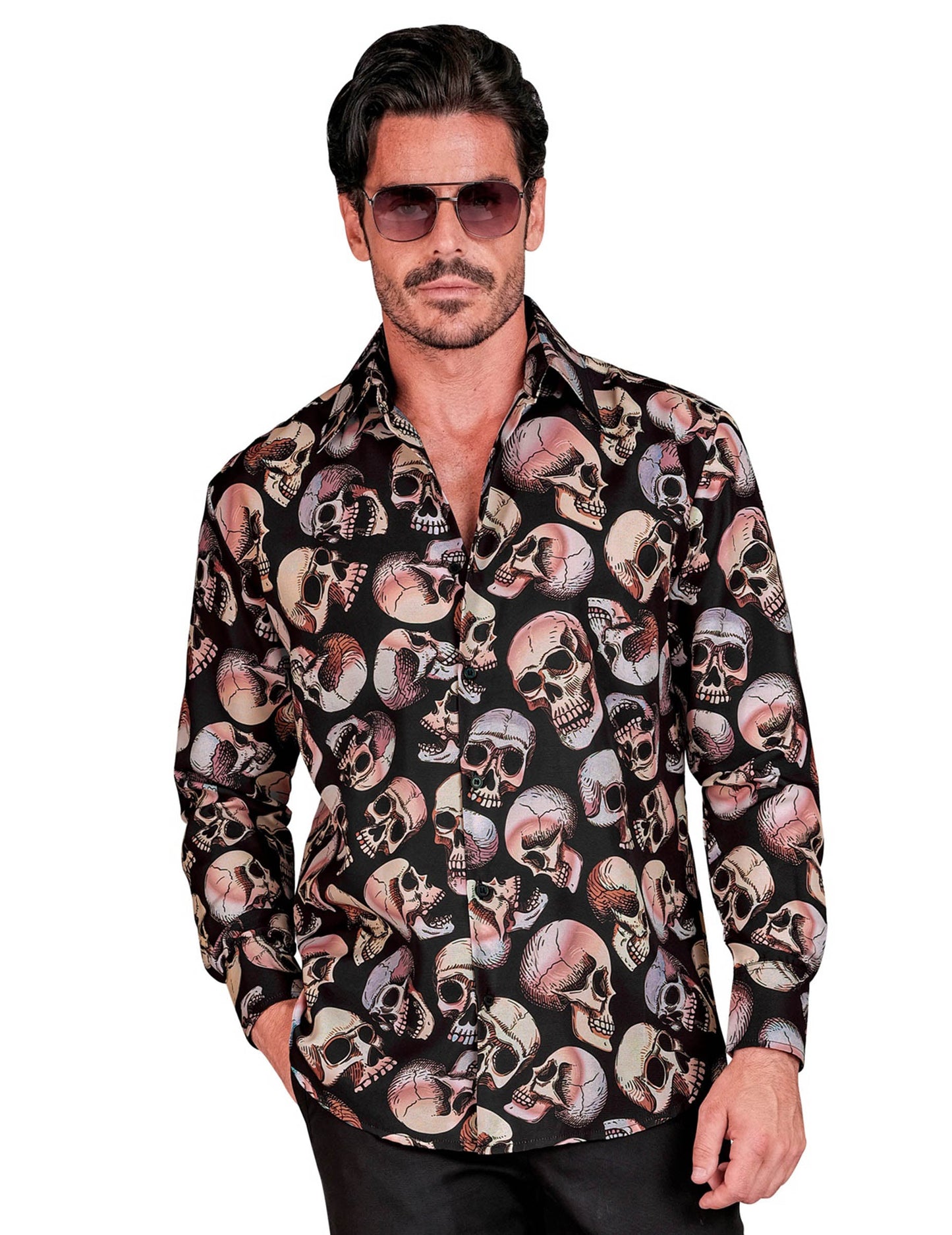Camisa de calavera para hombre