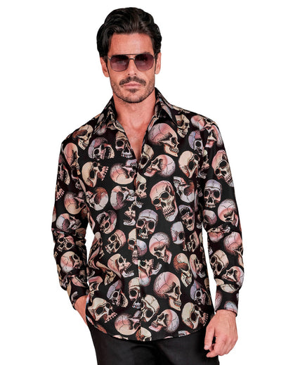 Camisa de calavera para hombre
