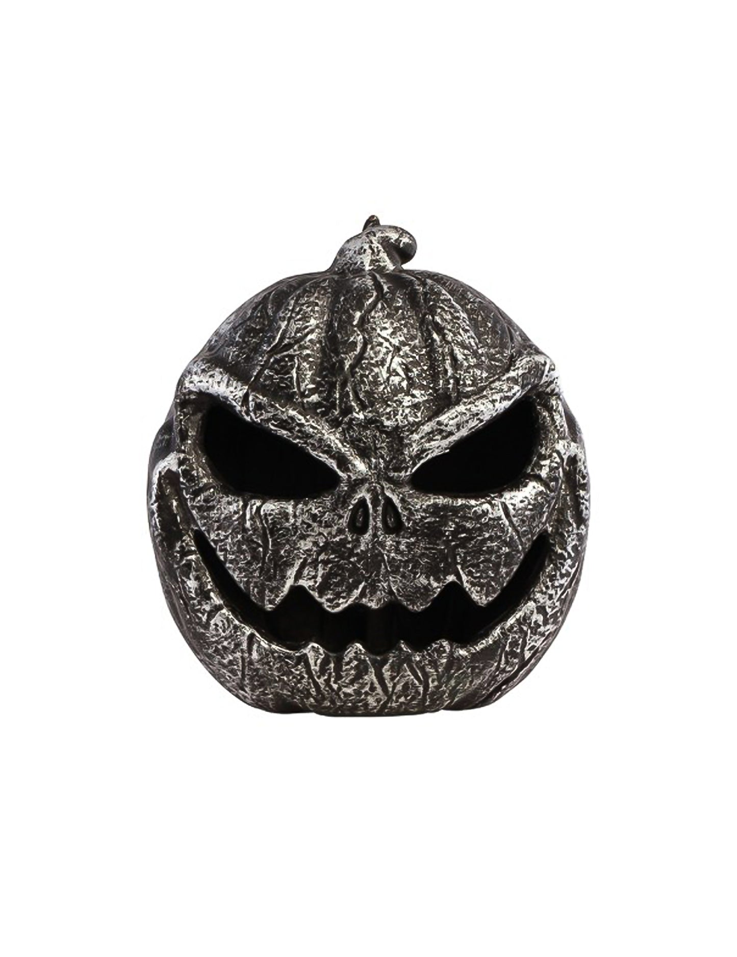 Calabaza decorativa plateada de plástico con LED 24 x 11 x 28 cm