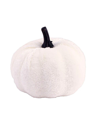 Calabaza efecto terciopelo blanco 7 cm