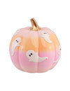 Calabaza de resina en colores degradados con fantasmas 14,8 cm