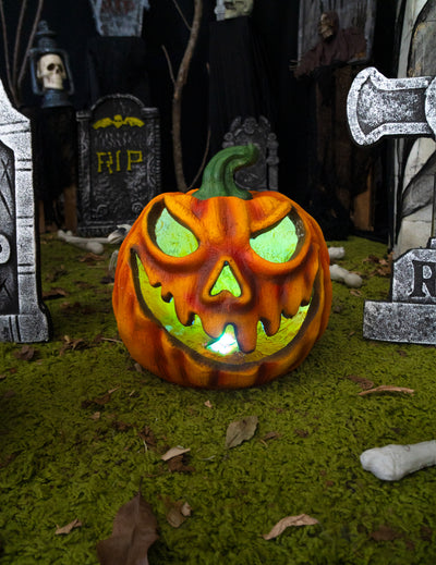 Calabaza aterradora luminosa 33 cm