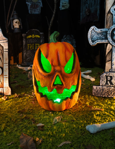 Calabaza aterradora luminosa 40 cm