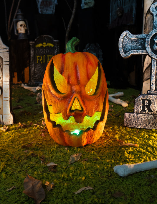 Calabaza aterradora luminosa 40 cm