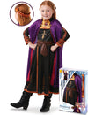 Coffret déguisement et tresse Anna La reine des neiges 2 pour fille noir et violet avec cape