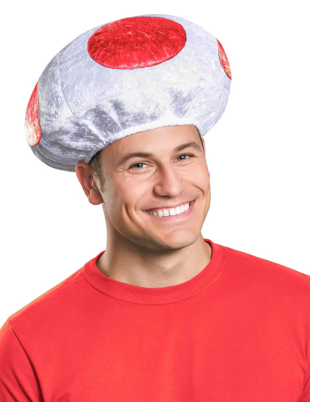Gorro champiñón Toad Nintendo® para adulto blanco con lunares rojos