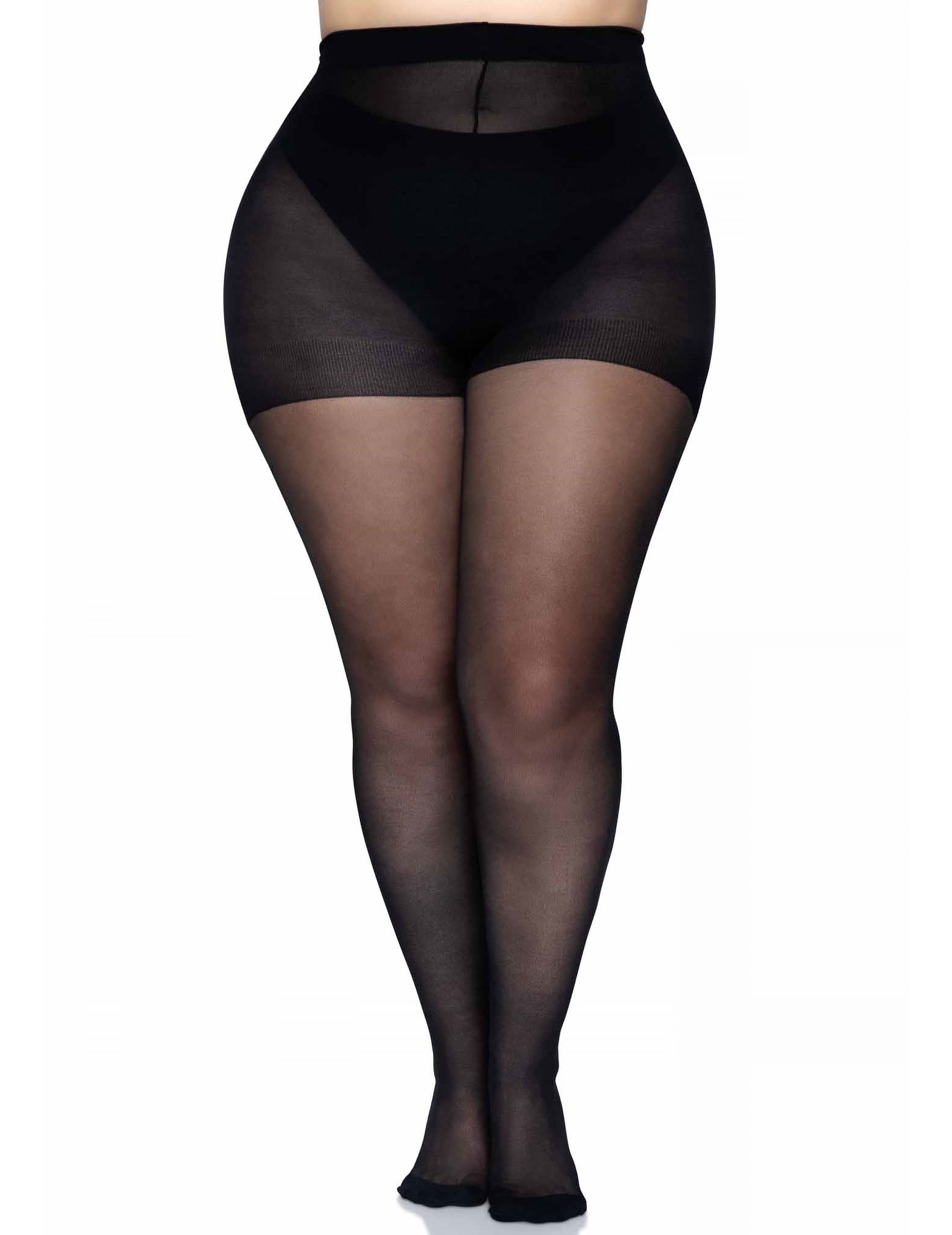Détail du haut et de la culotte du collant couture pour femme