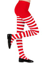 Collants rayés pour enfant rouges et blancs