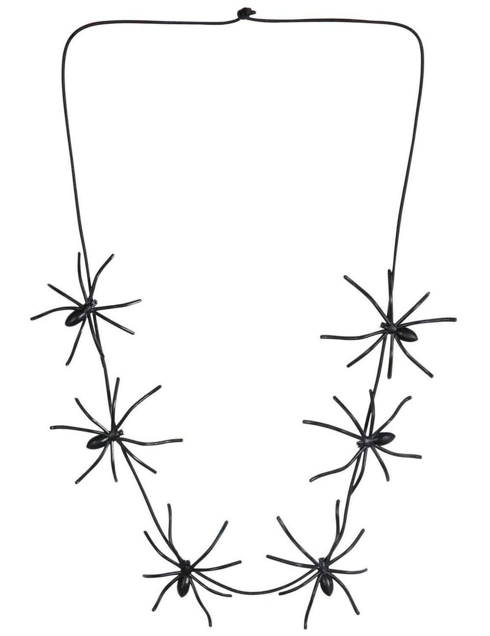 Collar de arañas halloween para adulto negro