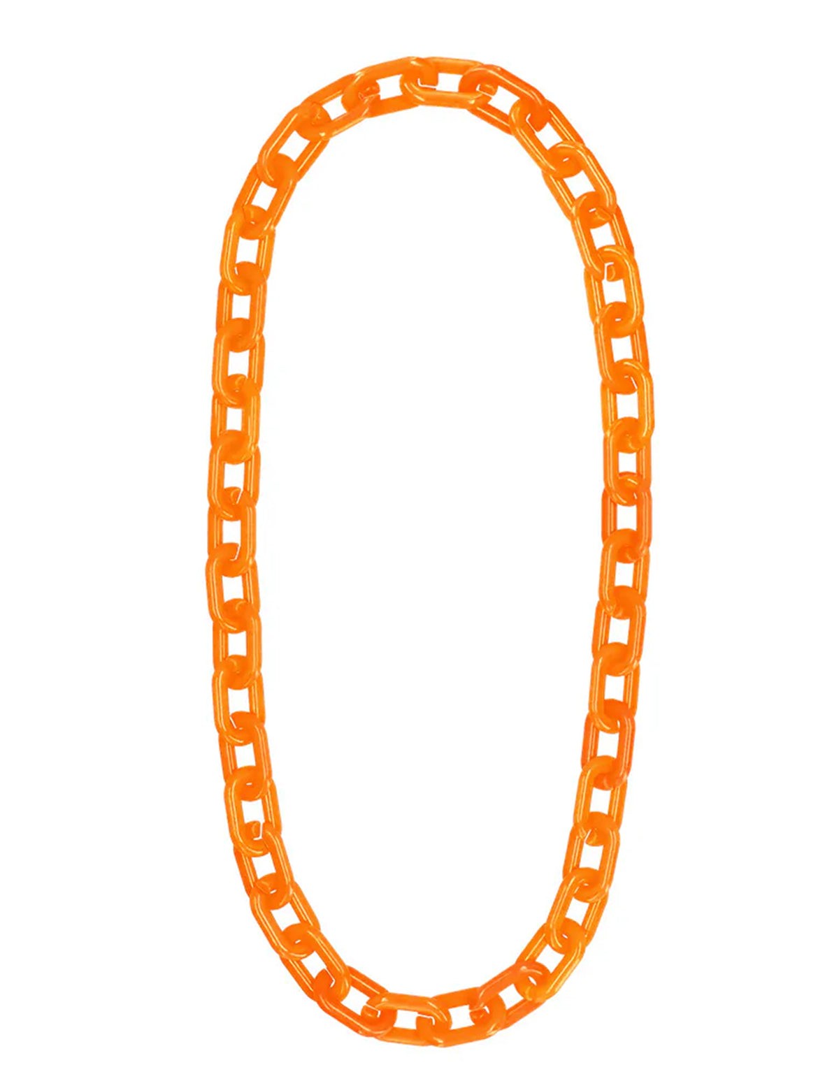 Collar de cadena ancha naranja flúor