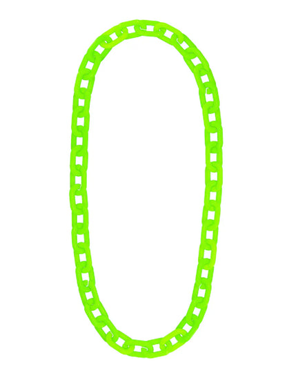 Collar de cadena ancha verde flúor