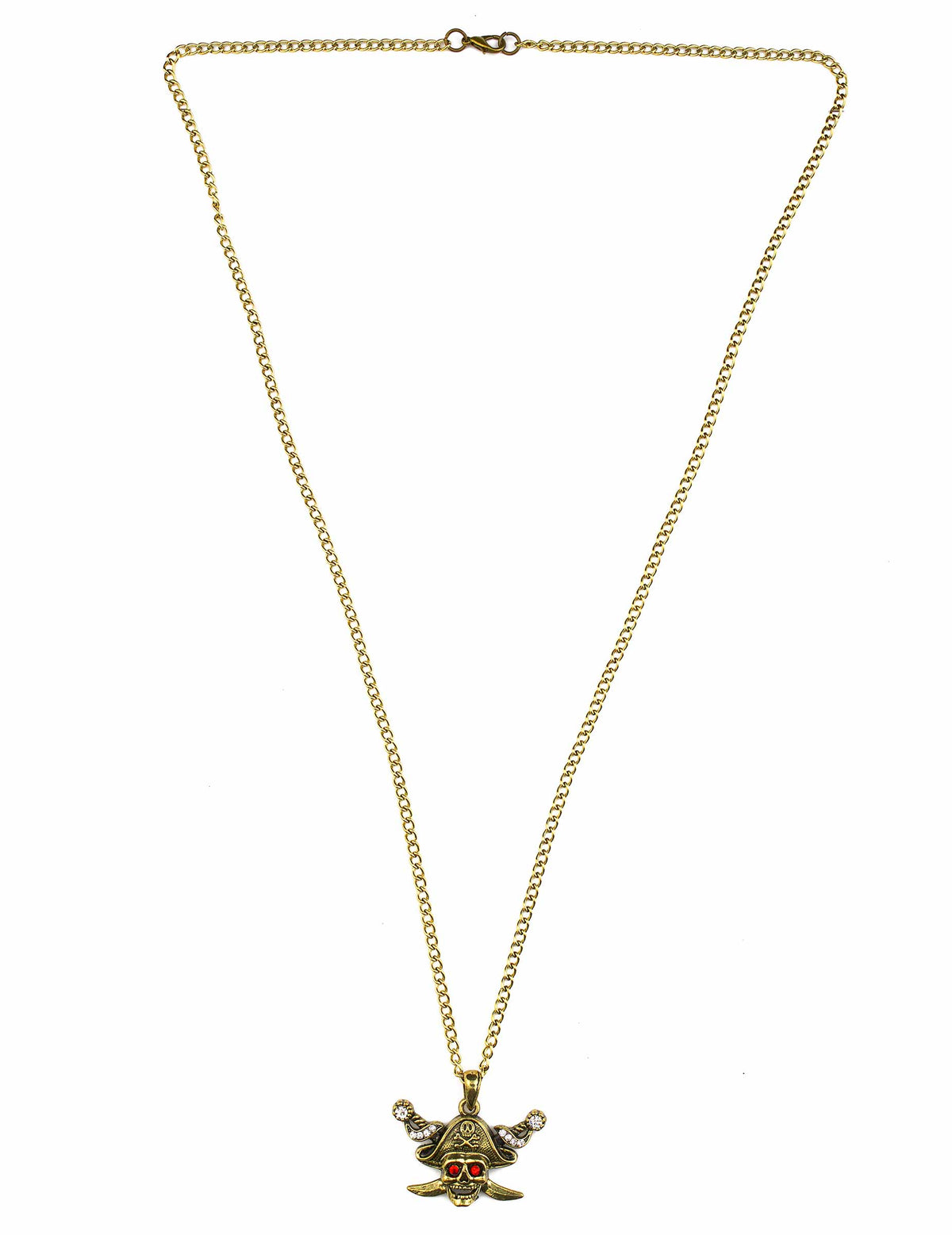 Collar dorado pirata adulto
