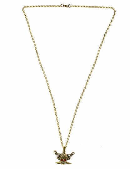 Collar dorado pirata adulto