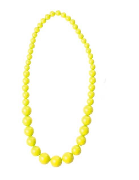 Collar de cuentas grandes para adulto amarillo