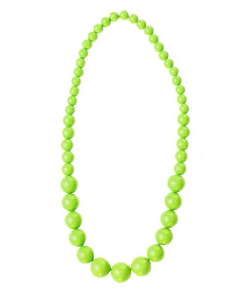 Collar de grandes perlas para adulto verde