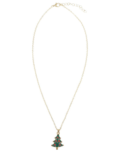 Vue à plat du collier métallique sapin de Noël