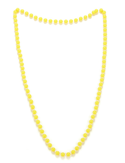 Collier perles pour adulte jaune