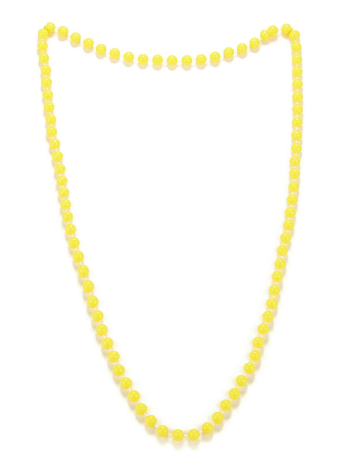 Collar de perlas para adulto amarillo