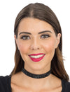 Gargantilla con strass negros adulto