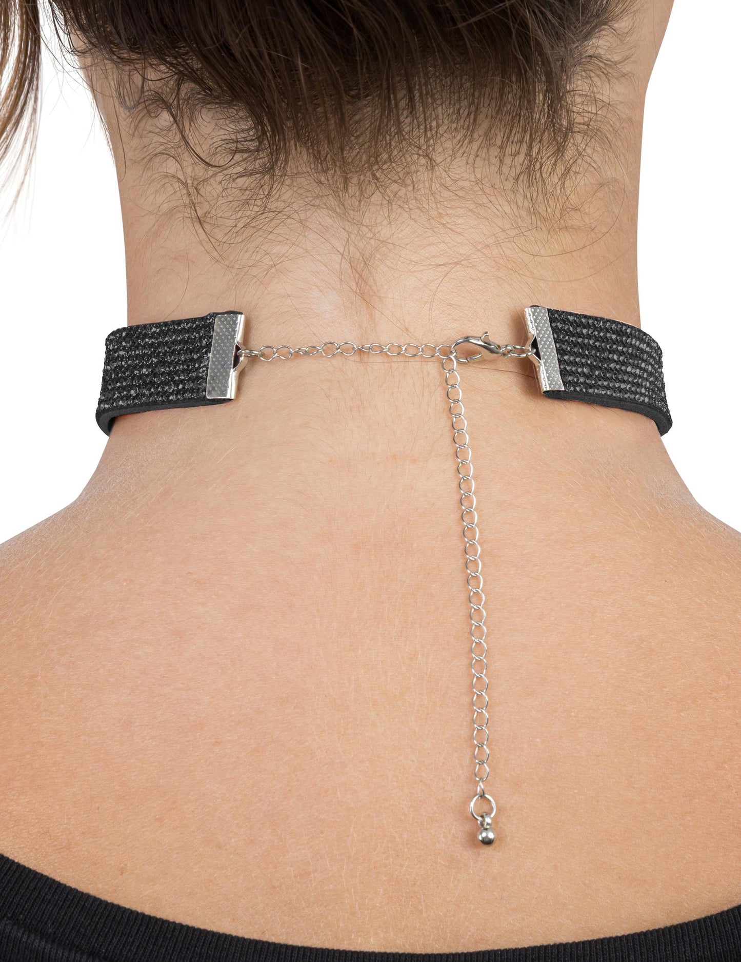 Gargantilla con strass negros adulto