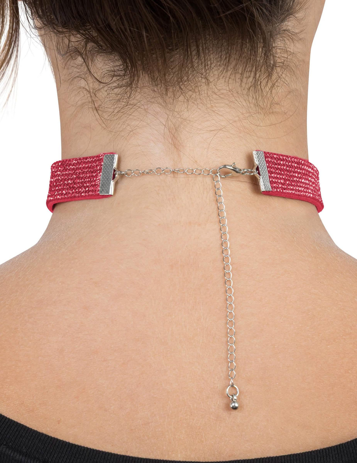 Gargantilla con strass rojos adulto