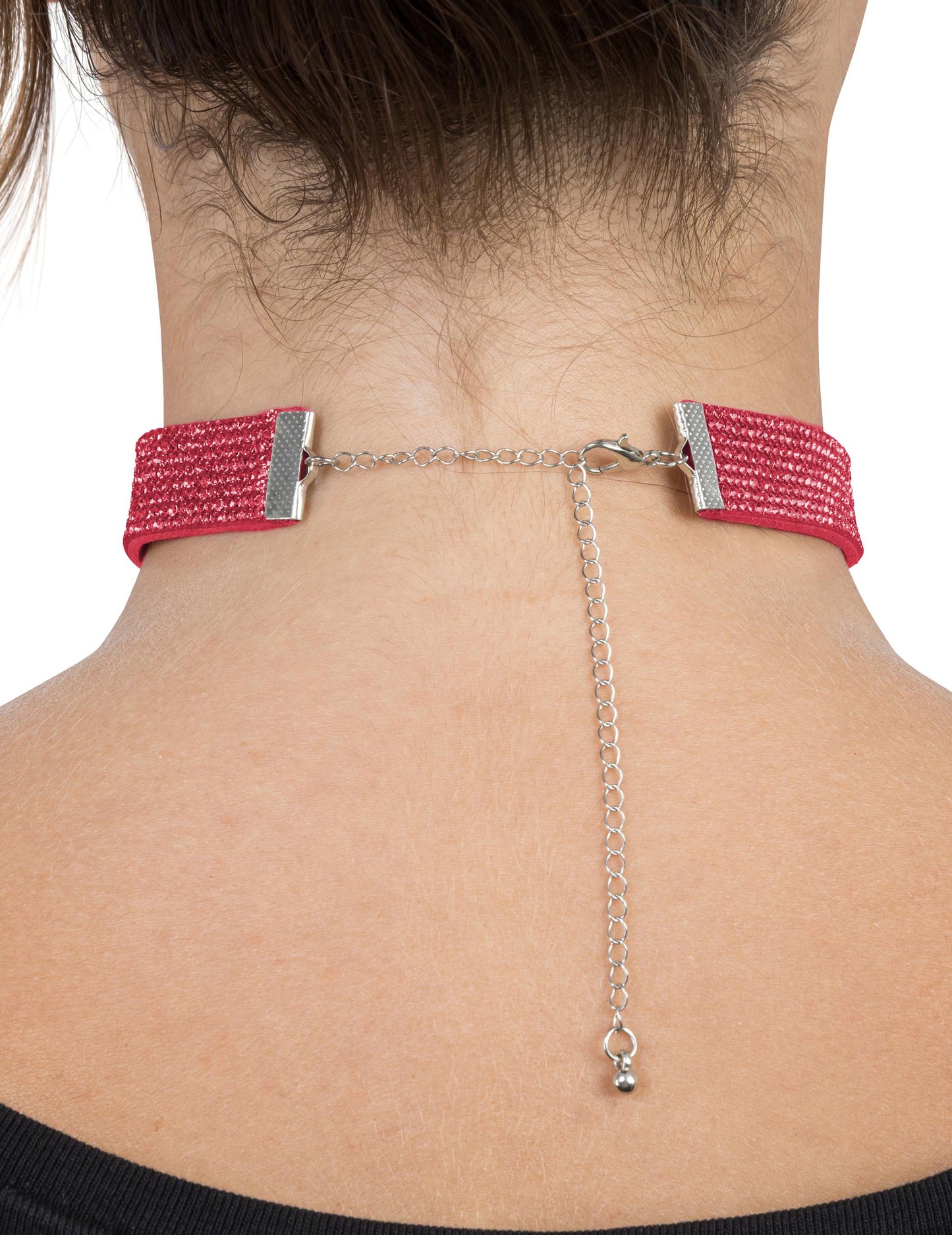 Gargantilla con strass rojos adulto