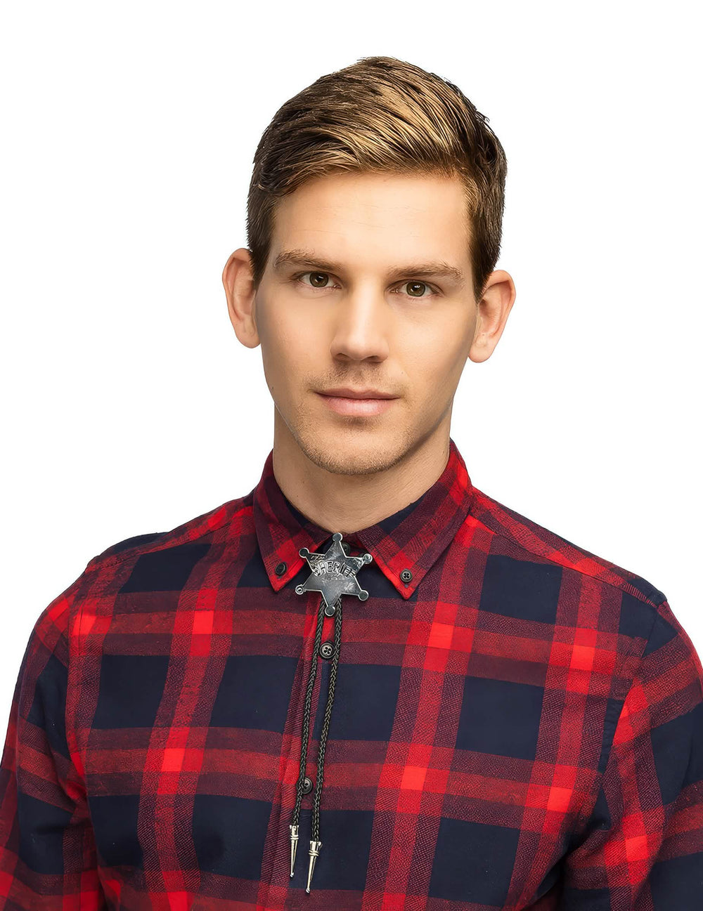 Retrato de frente del collar de sheriff