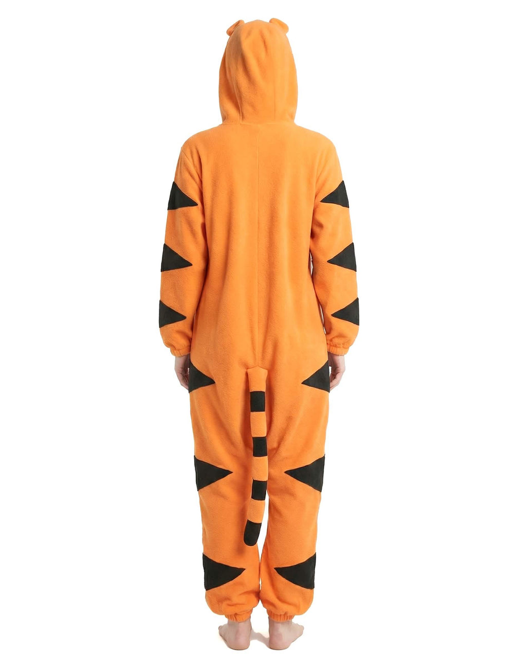 Vista trasera del mono con capucha tigre