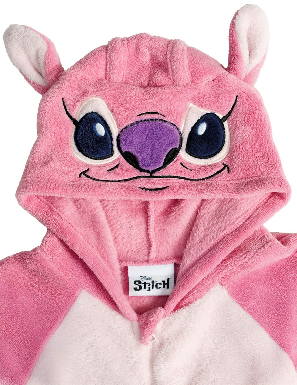 Détail du visage sur la capuche de la combinaison Angel Stitch™