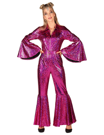 Combinaison étoile éblouissante rose femme