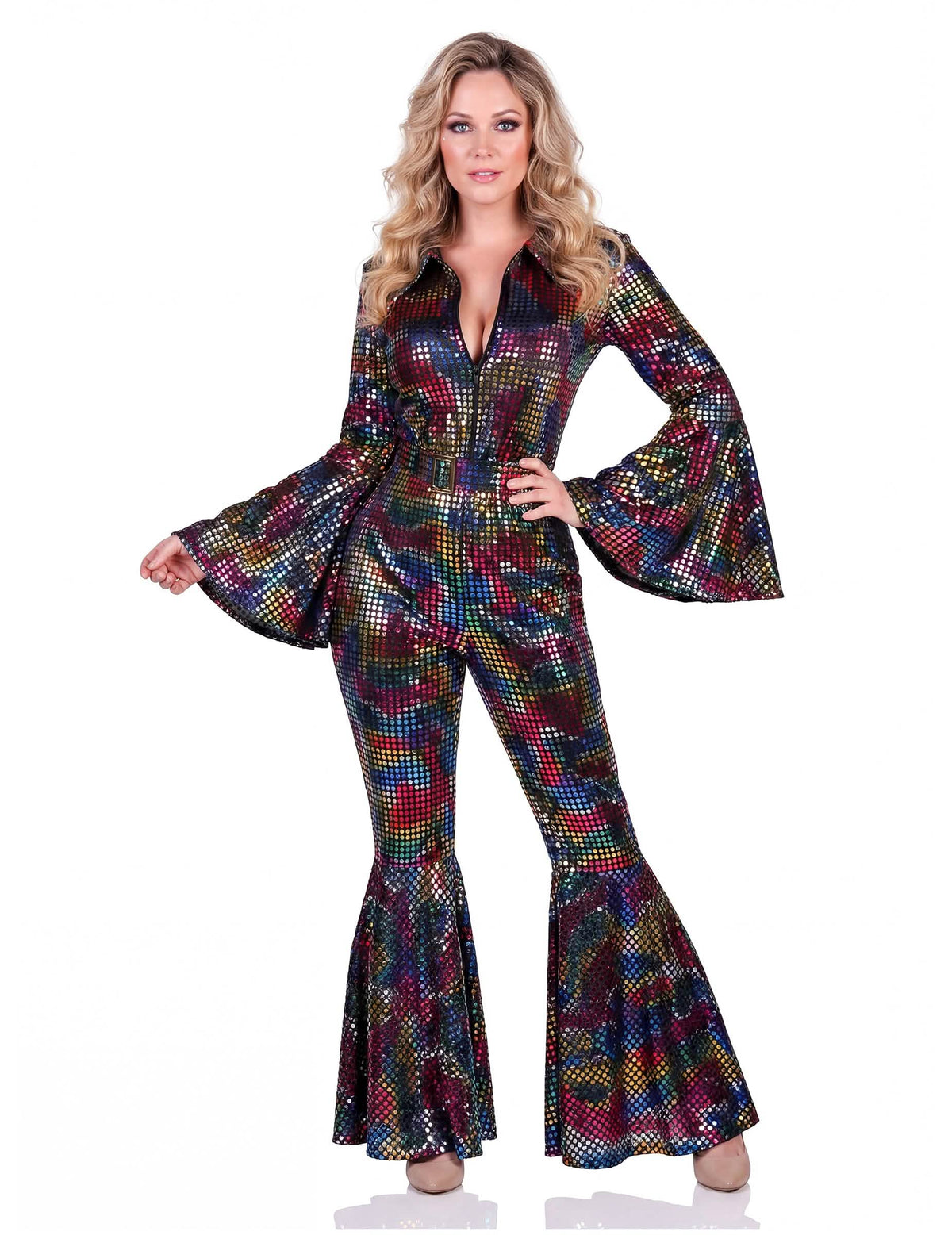 mono disco para mujer multicolor con lentejuelas deluxe