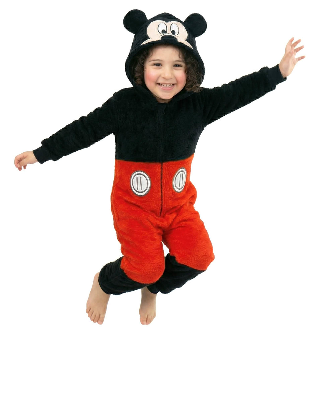 niño saltando con el mono Mickey para niño