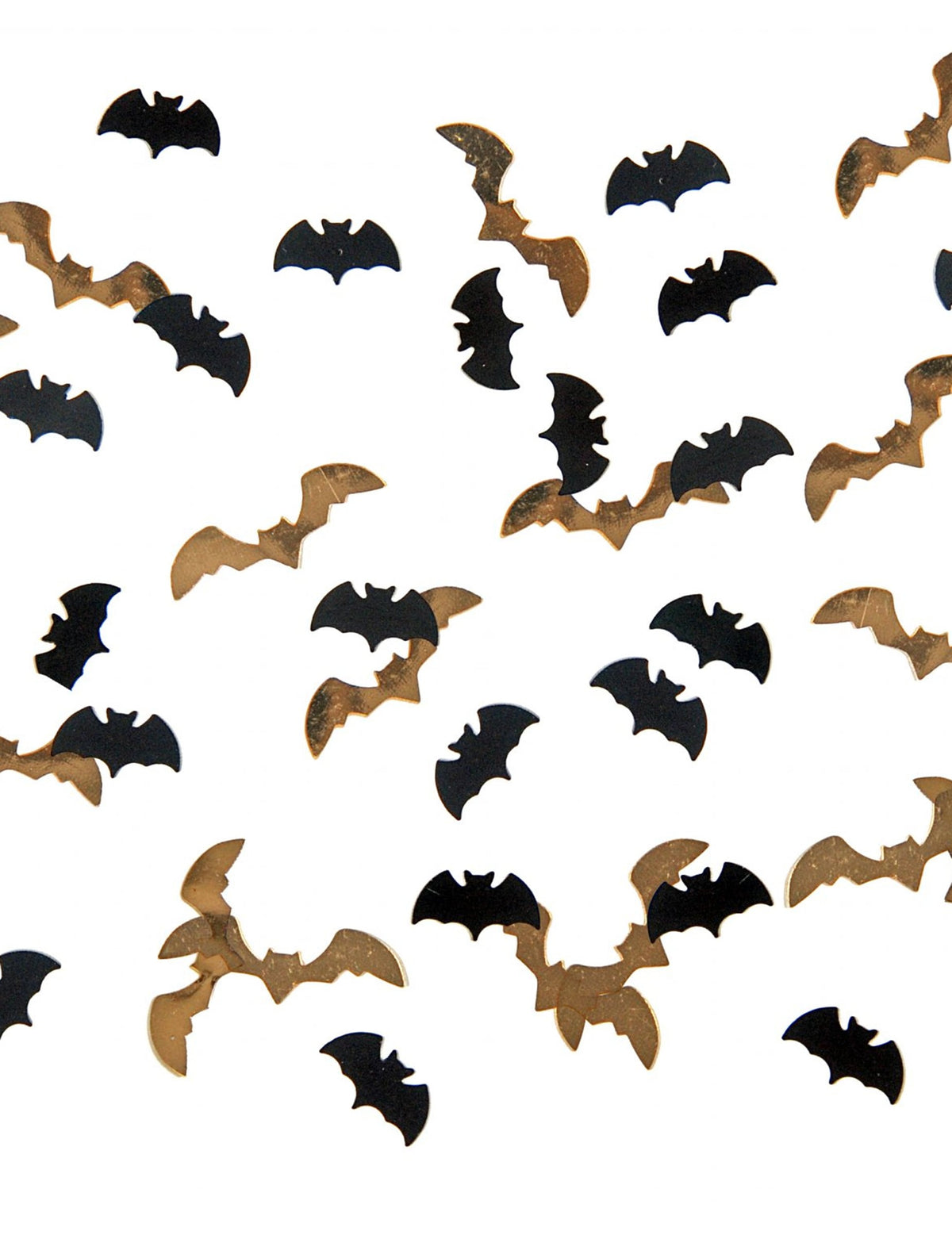 Confettis chauve-souris noir et or