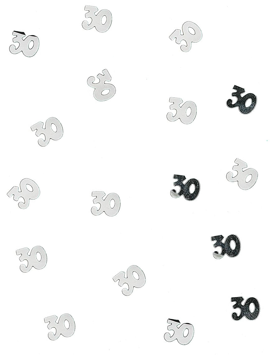 Confettis de table 30 pour anniversaire argentés en bois