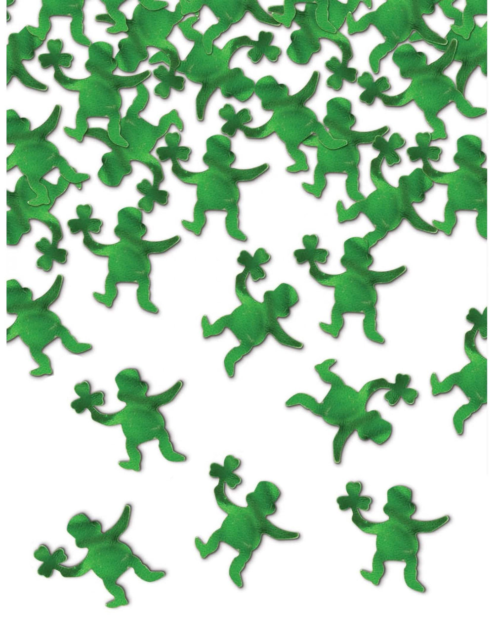 Confettis de table leprechaun pour fête vert métallisé