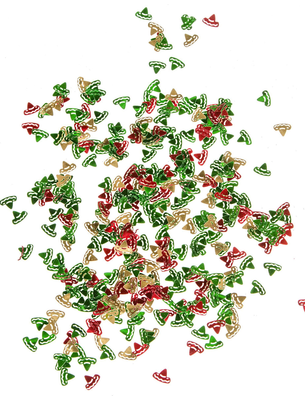 confetis de mesa sombrero mexique para fiesta metalizados verde rojo y dorado