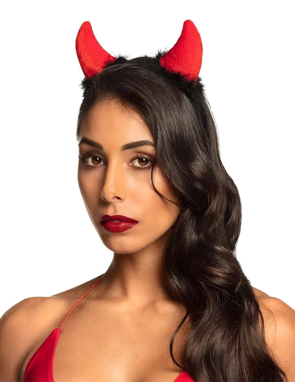 Cuernos de diablo para adulto rojos con piel negra
