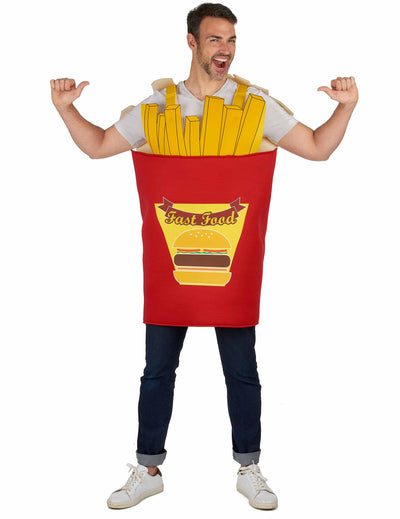 Disfraz caja de patatas fritas para adulto