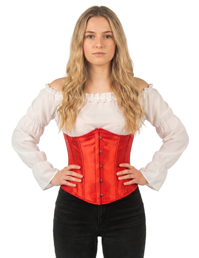 Corsé corto rojo mujer