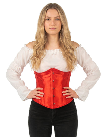 Corsé corto rojo mujer