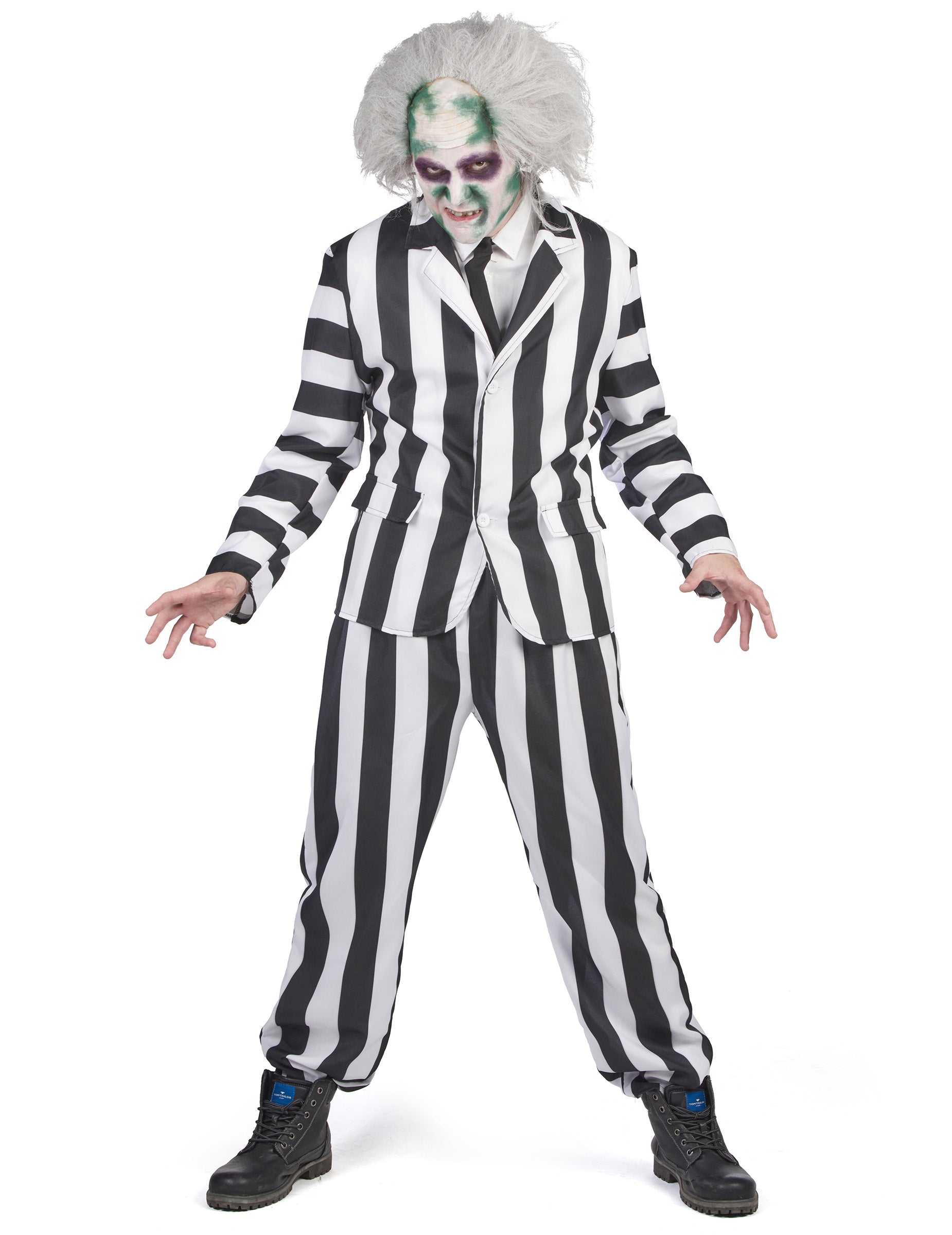 Vue d'ensemble du costume de fantôme rayé