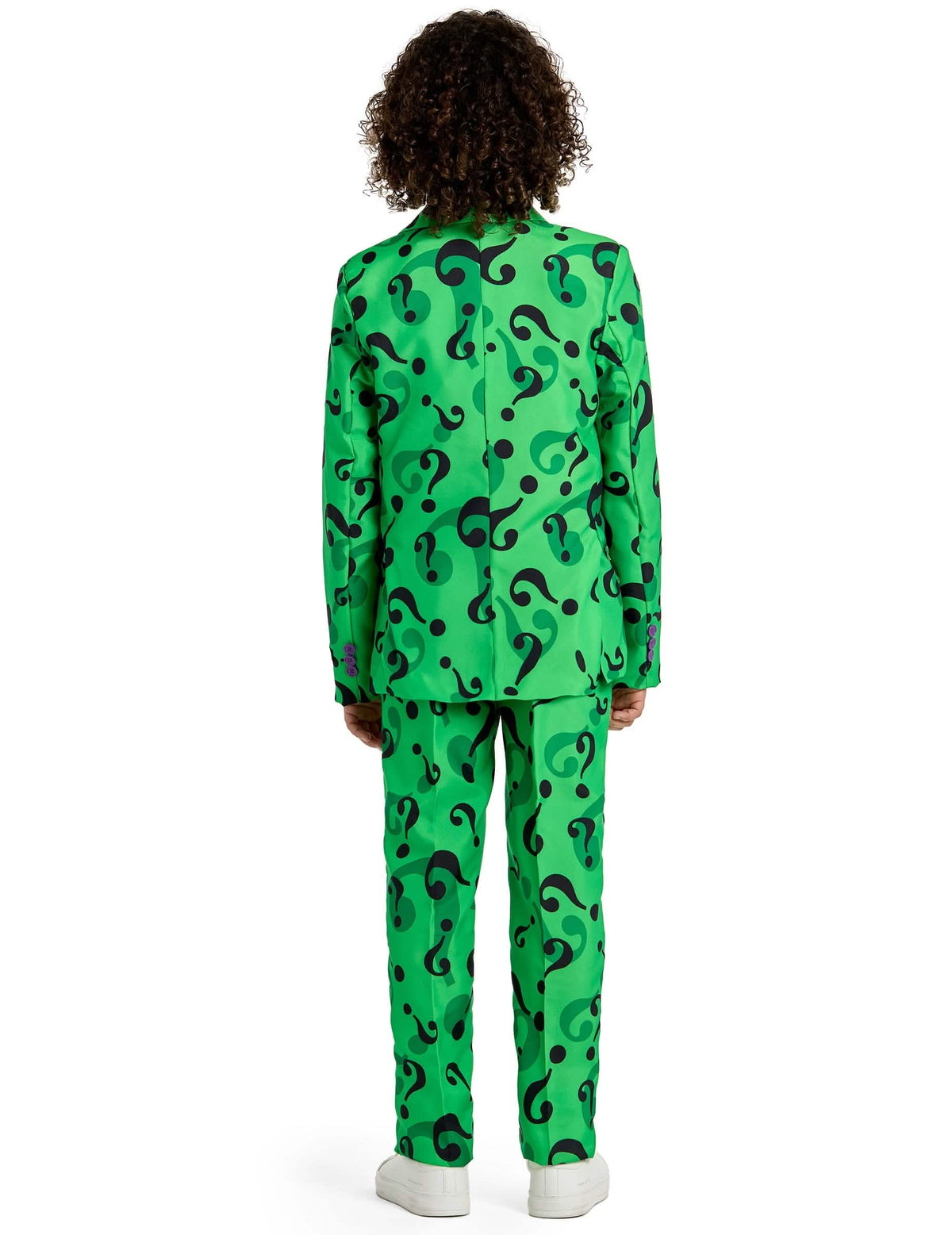 Vista trasera del disfraz Mr. Riddler™ Suitmeister™ para niño