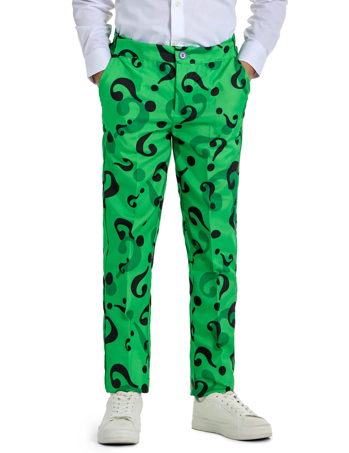 Detalle del pantalón del disfraz Mr. Riddler™ Suitmeister™ para niño