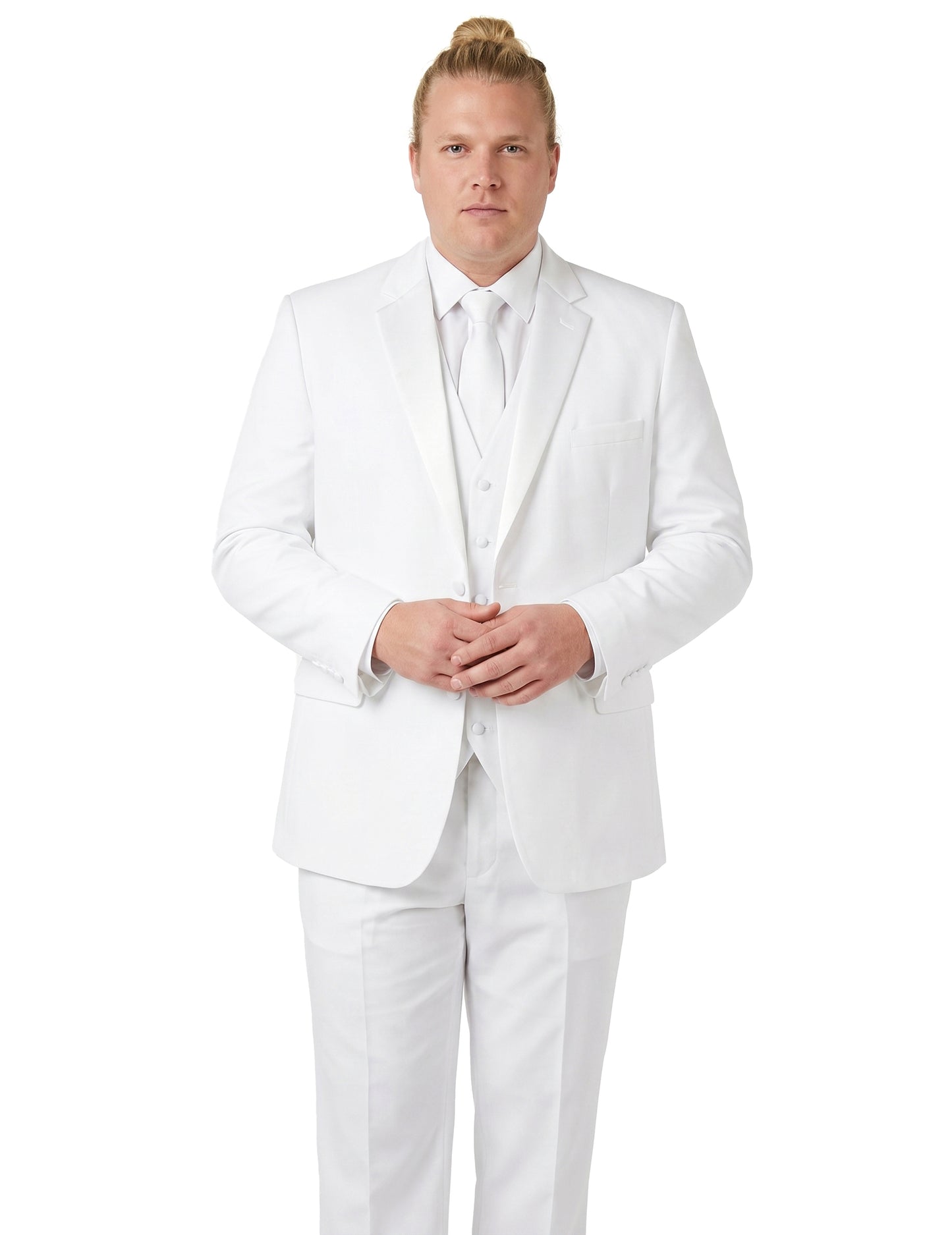 Traje Mr. Solid blanco Suitmeister™ para hombre