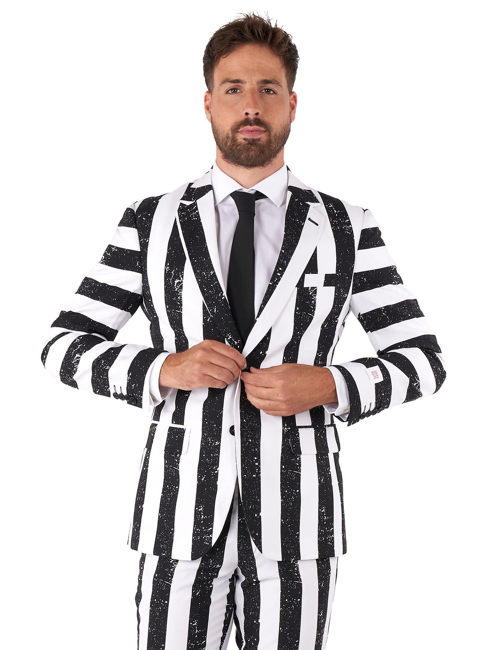 Vue de face du buste du costume Beetlejuice Opposuits